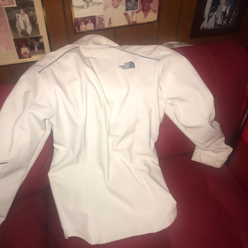 Almost new white north face jacket